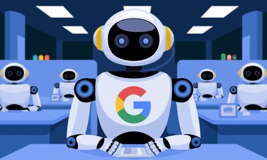 A google robot handling customer service case