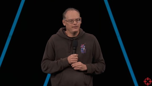 Tim Sweeney speaks at Unreal Fest Seattle.