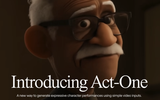 RunwayML Introduces Act-One Feature: A New Way to Generate Expressive Character Performances Using Simple Video Inputs.