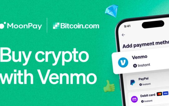 Bitcoin.com Now Accepts Venmo for Bitcoin and Crypto Purchases in the US, Powered by MoonPay