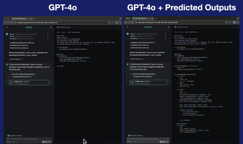 OpenAI Introduces 'Predicted Outputs' Feature: Speeding Up GPT-4o by ~5x for Tasks like Editing Docs or Refactoring Code