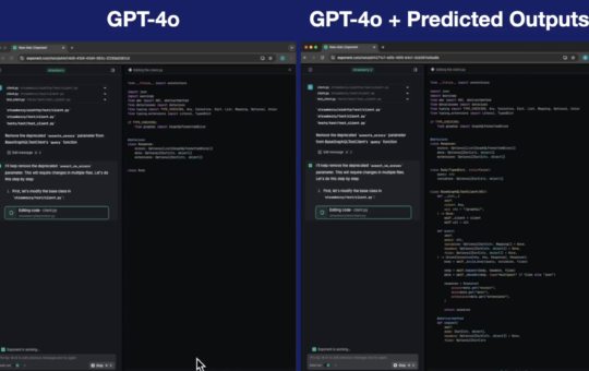 OpenAI Introduces 'Predicted Outputs' Feature: Speeding Up GPT-4o by ~5x for Tasks like Editing Docs or Refactoring Code