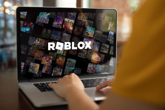 Roblox on a laptop.