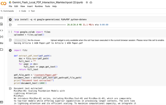 A Code Implementation to Build an AI-Powered PDF Interaction System in Google Colab Using Gemini Flash 1.5, PyMuPDF, and Google Generative AI API