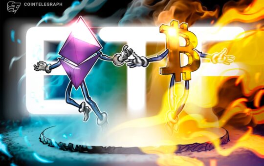 Bitcoin ETFs log first net inflows in weeks, while Ether outflows continue