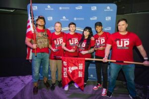 Stack Up shows the flag at gaming events.