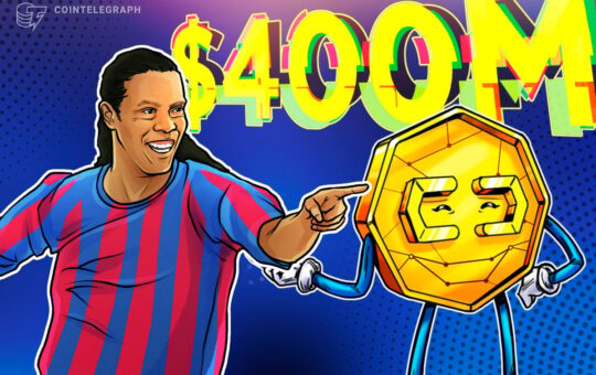 Ronaldinho launches token with 35% insider supply, hits $397M market cap