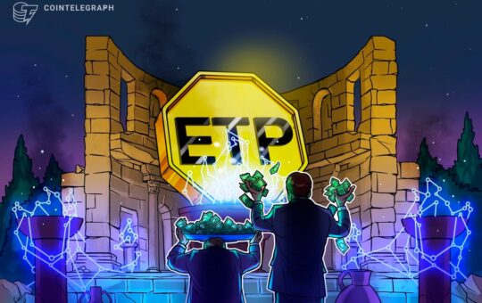 Crypto ETPs see $3.3B weekly inflows, top $10.8B year to date