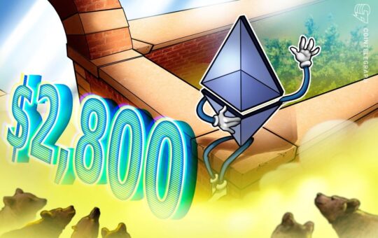 ETH Price Hits $2.8K But Options Traders are Bearish