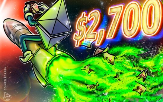Ethereum Staking Hits Record As Price Surges To $2,700