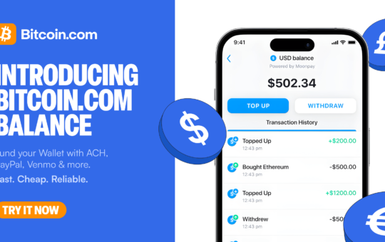 Bitcoin.com Launches Embedded Balance Solution for Instant, Low-Fee Trading