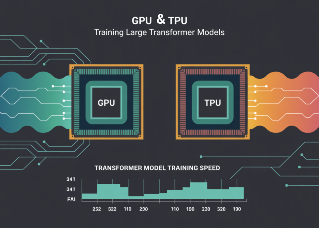 How Do GPUs and TPUs Differ in Training Large Transformer Models? Top GPUs and TPUs with Benchmark