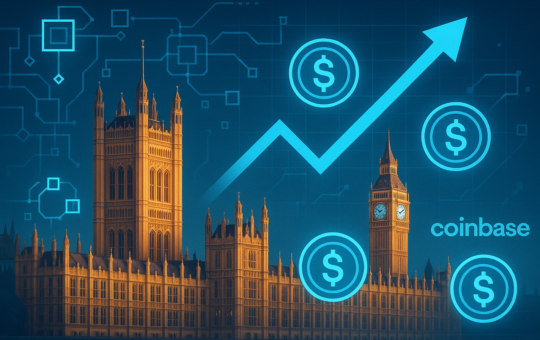 Coinbase backs UK petition urging stablecoin rules and blockchain adoption.