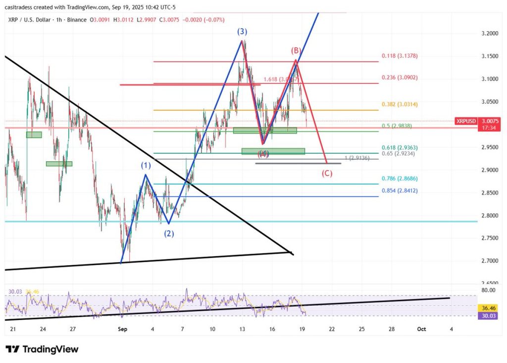XRP Price Struggles Below $3, Top Traders Warn of Possible Dip