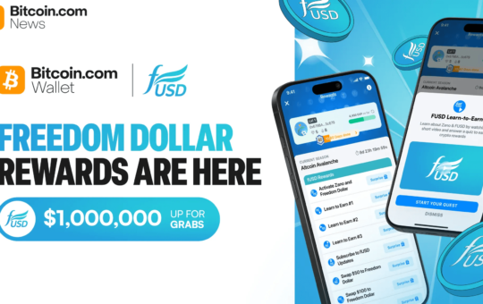 Bitcoin.com Launches $1M Freedom Dollar (fUSD) Rewards Campaign to Accelerate Adoption of Private, Censorship-Resistant Payments