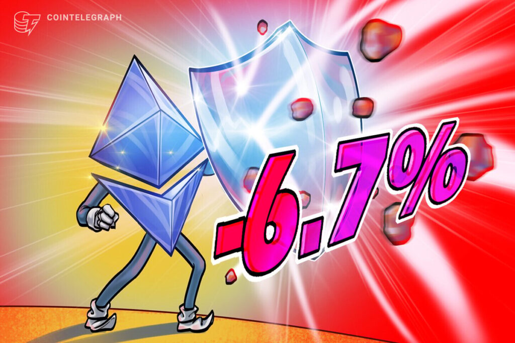 ETH Down Only 6.7% Following Friday's Crypto Market Crash
