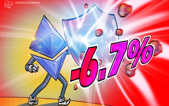 ETH Down Only 6.7% Following Friday's Crypto Market Crash