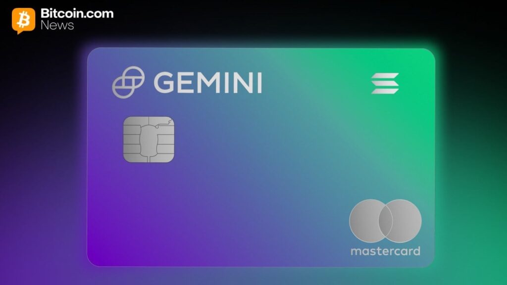 Gemini Builds Momentum After XRP Success With New Solana Credit Card