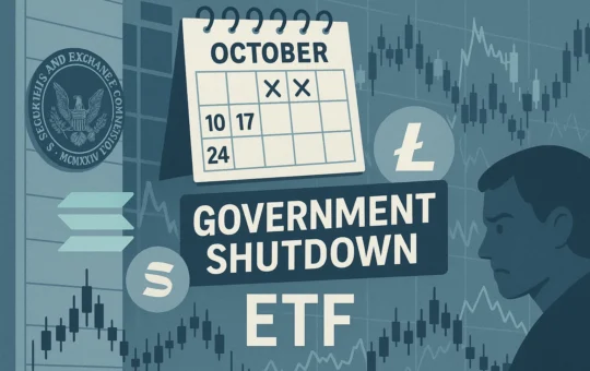 US government shutdown may delay Solana & Litecoin ETF approvals, creating uncertainty and market volatility.