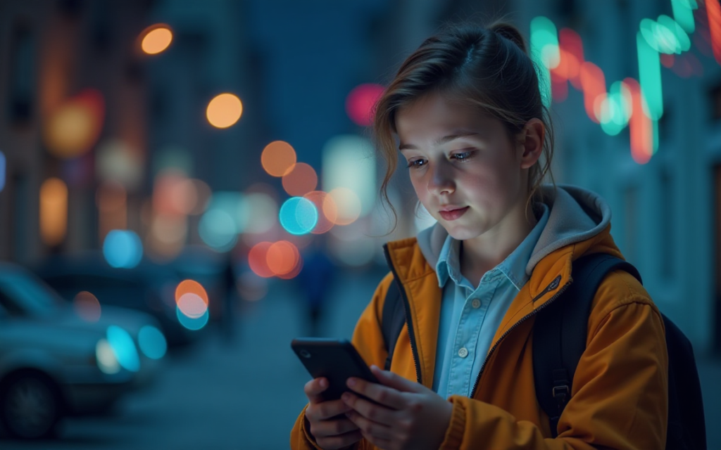 A Teen Using Smartphone