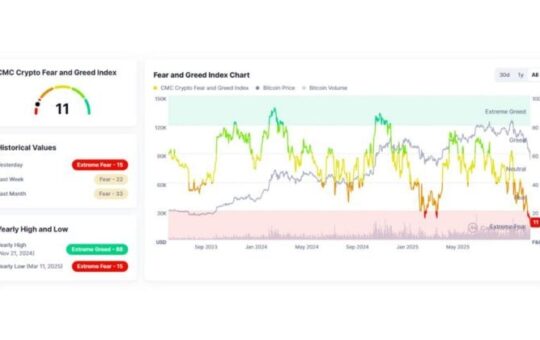 CMC Crypto Fear and Greed Index hits record low as market panic deepens