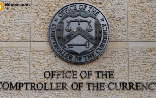 OCC Affirms Banks May Hold Crypto to Pay Network Fees