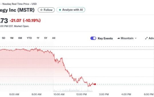 Strategy stock drops 10% amid Bitcoin volatility and trader debate