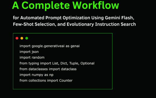 A Complete Workflow for Automated Prompt Optimization Using Gemini Flash, Few-Shot Selection, and Evolutionary Instruction Search