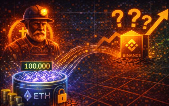 Bitcoin OG Moves 100,000 Ethereum To Binance, Raising Questions On Positioning
