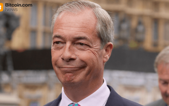 Crypto Investor Gives Nigel Farage’s Reform UK Record-Shattering $12 Million Donation