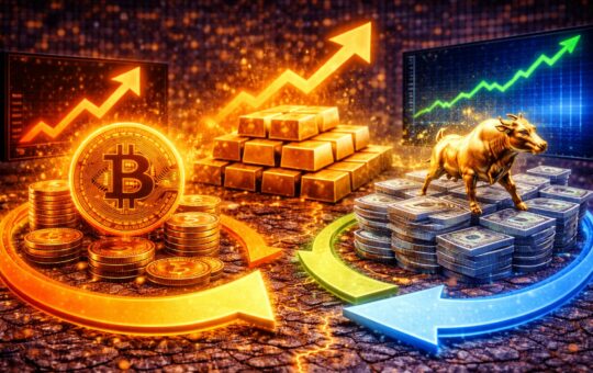 Capital Rotation Intensifies As Bitcoin Lags Gold and US Equities