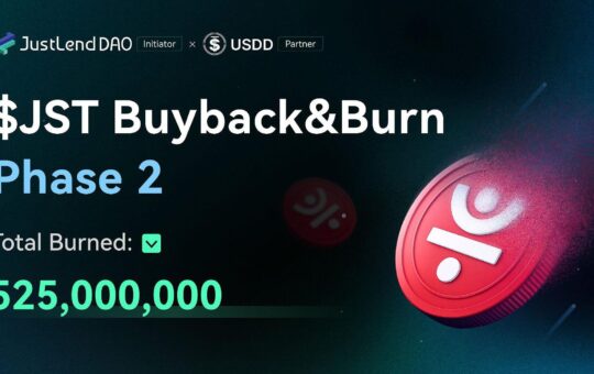 JustLend DAO Completes Second JST Buyback and Burn, Removing Nearly 11% of Total Supply