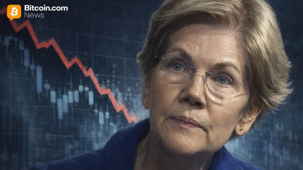 Warren Presses Fed and Treasury to Block Crypto Bailouts After $2T Collapse
