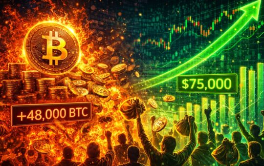 Bitcoin Short-Term Holders Dump 48K BTC In Profit As Price Tests $75K