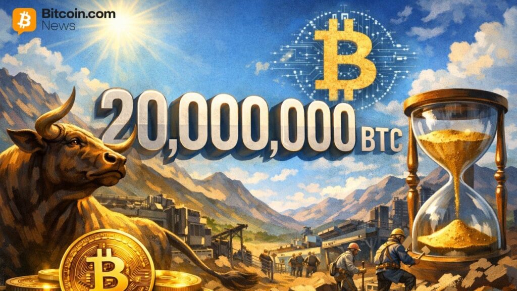Bitcoin Supply Hits 20 Million BTC After 6,267 Days, Final Coins Stretch Across 114 Years