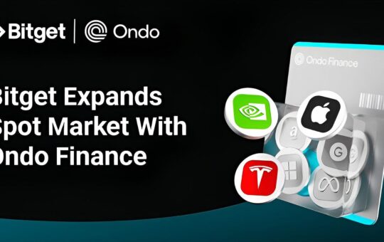 Bitget Expands Spot Market With Ondo Tokenized Stocks, ETFs and Precious Metals