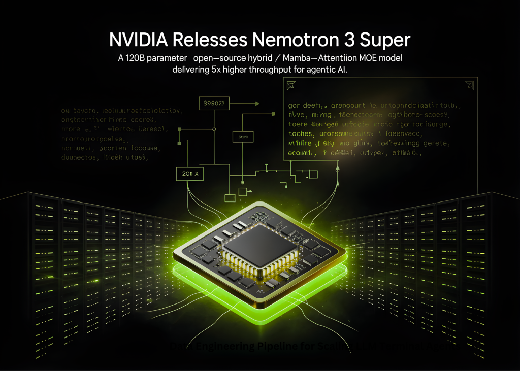 NVIDIA Releases Nemotron 3 Super: A 120B Parameter Open-Source Hybrid Mamba-Attention MoE Model Delivering 5x Higher Throughput for Agentic AI