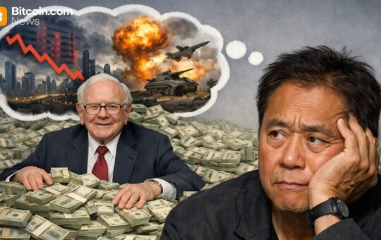 Robert Kiyosaki Cites Warren Buffett Cash Strategy While Loading up on Bitcoin Ahead of ‘Giant Crash’