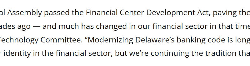 Stablecoins Face Tighter Rules As Delaware Unveils New Bill