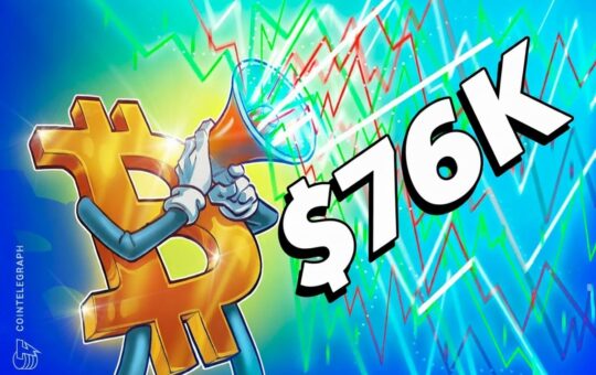 Bitcoin Hitting Resistance After Rally to $76K: CryptoQuant