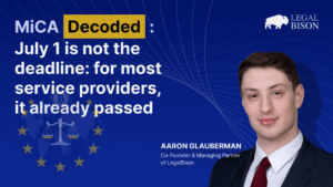 July 1 Is Not the Deadline. For Most Service Providers, It Already Passed – Legal Bitcoin News