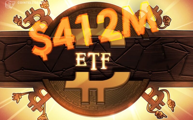 Spot Bitcoin ETFs Gain $411M as Goldman Files ETF Plan