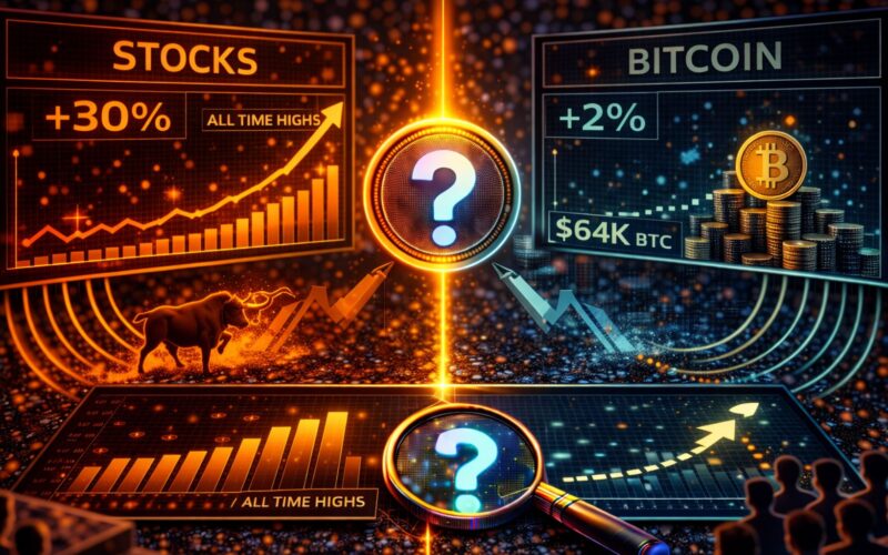 Stocks Are At All-Time Highs, Bitcoin Is Lagging: Is BTC Late To The Rally?
