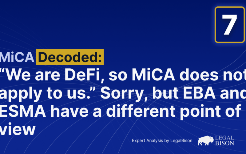 'We Are DeFi, so MiCA Does Not Apply to Us.' Sorry, but EBA and ESMA Have a Different Point of View – Bitcoin News