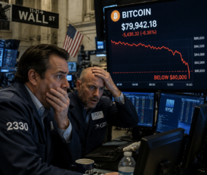 BTC dips below $80k.