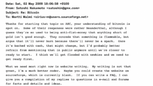 25 Lesser-Known Facts About Satoshi Nakamoto Drawn From Emails, Code, and Metadata