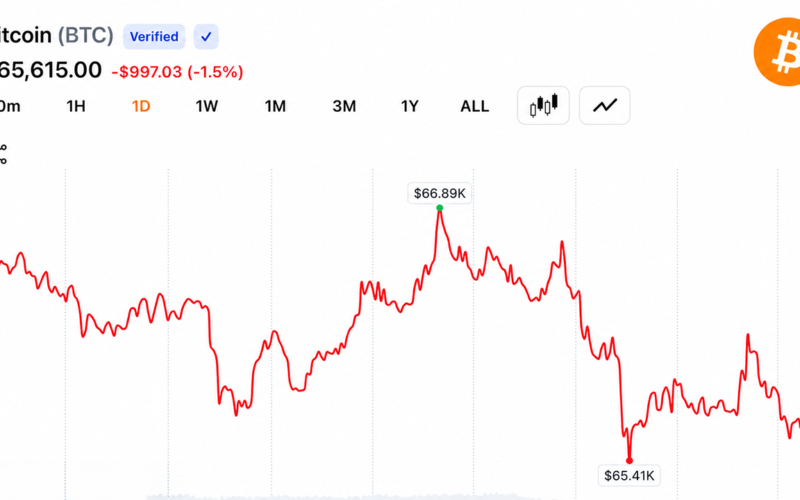 BTC Holds Above $65,500 as Santiment Signals Bitcoin Could Gain From US-Iran MoU