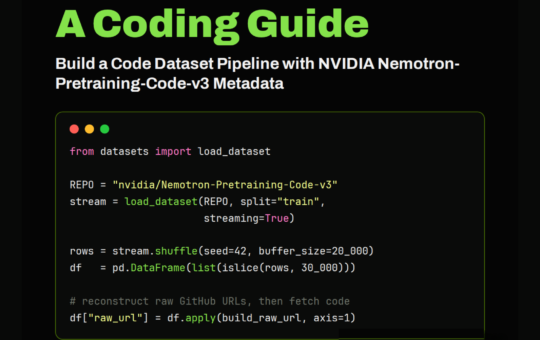 Building a Code Dataset Pipeline from NVIDIA Nemotron-Pretraining-Code-v3 Metadata with Streaming, Pandas, and tiktoken