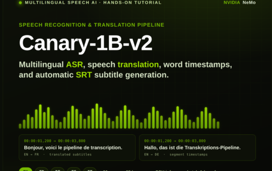 How to Use NVIDIA Canary-1B-v2 for ASR, Translation, and Automatic SRT Subtitle Export in Python