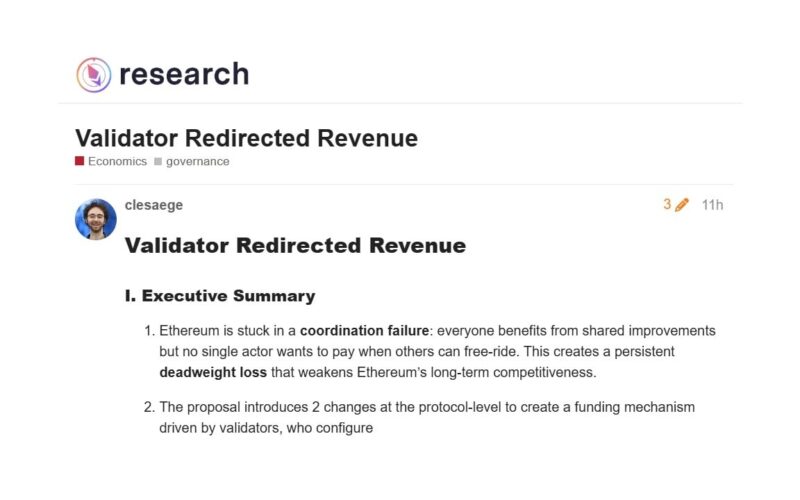 Kleros Founder Proposes Protocol-Level Validator Redirect Rate